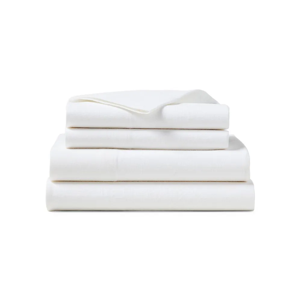 Kent 200 Thread Count Cotton-Linen 4-Piece Sheet Set