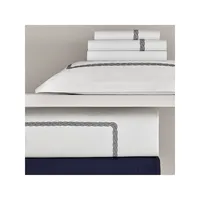 Spencer Cable Embroidery Sateen 4-Piece Sheet Set