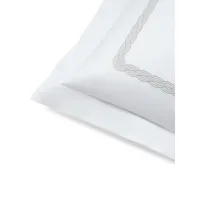 Spencer 300 Thread Count Cotton Sateen Cable-Embroidered Pillow Sham