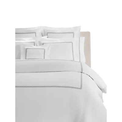 Spencer 300 Thread Count Cotton Sateen Cable-Embroidered Pillow Sham