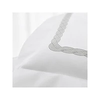 Spencer 300 Thread Count Cotton Sateen Cable-Embroidered Euro Sham