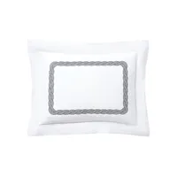 Spencer 300 Thread Count Cotton Sateen Cable-Embroidered Throw PIllow
