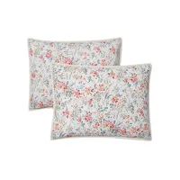 Melanie Floral Slub Cotton 3-Piece Duvet Cover Set