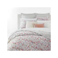 Melanie Floral Slub Cotton 3-Piece Duvet Cover Set