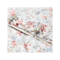 Melanie Floral Slub Cotton 3-Piece Duvet Cover Set