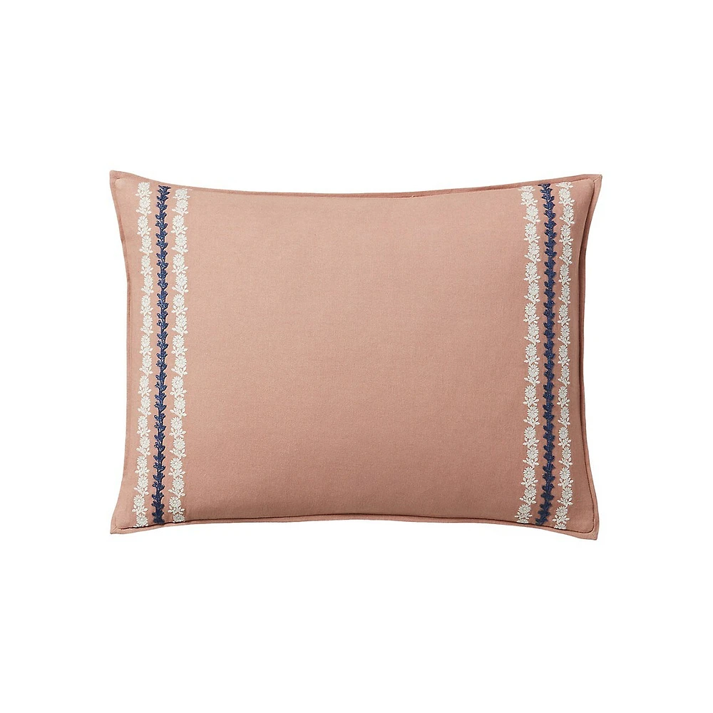 Melanie Embroidered Throw Pillow