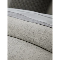 Sascha 3-Piece Matelassé Medallion Cotton Duvet Cover Set