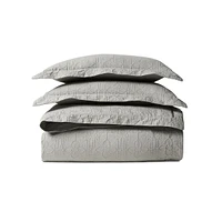 Sascha 3-Piece Matelassé Medallion Cotton Duvet Cover Set