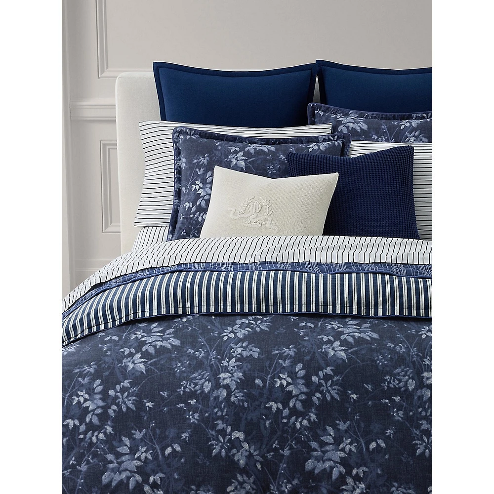 Caterina 3-Piece Floral Cotton Percale Duvet Cover Set