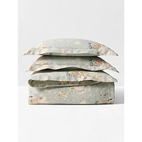 Gwynne 3-Piece Floral Cotton Sateen Duvet Cover Set