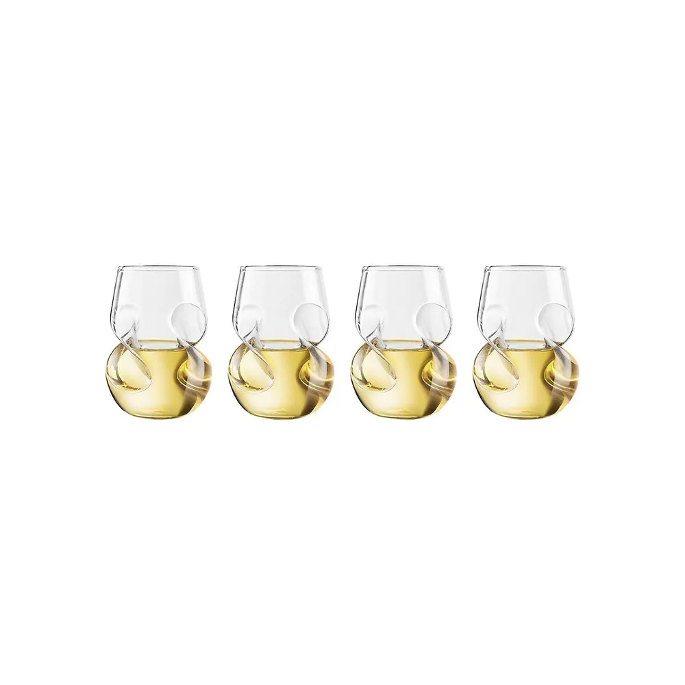 Barware 4-Piece Conundrum White Wine Glasses