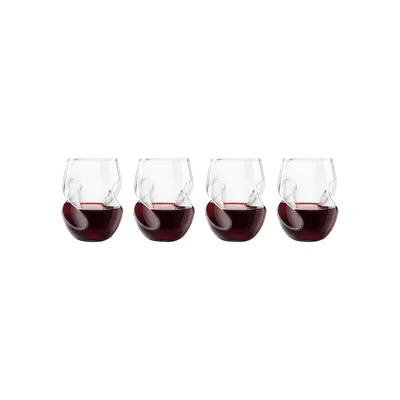 Barware 4-Piece Cunundrum Red Wine Glass Set