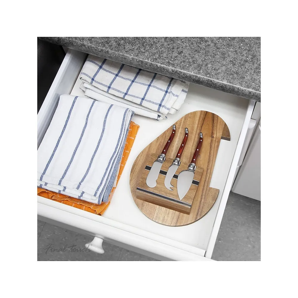Entertaining 5-Piece Magnetic Cheese Board Set