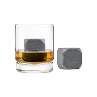 Ensemble de grandes pierres à whisky en pierre à savon Barware, deux pièces