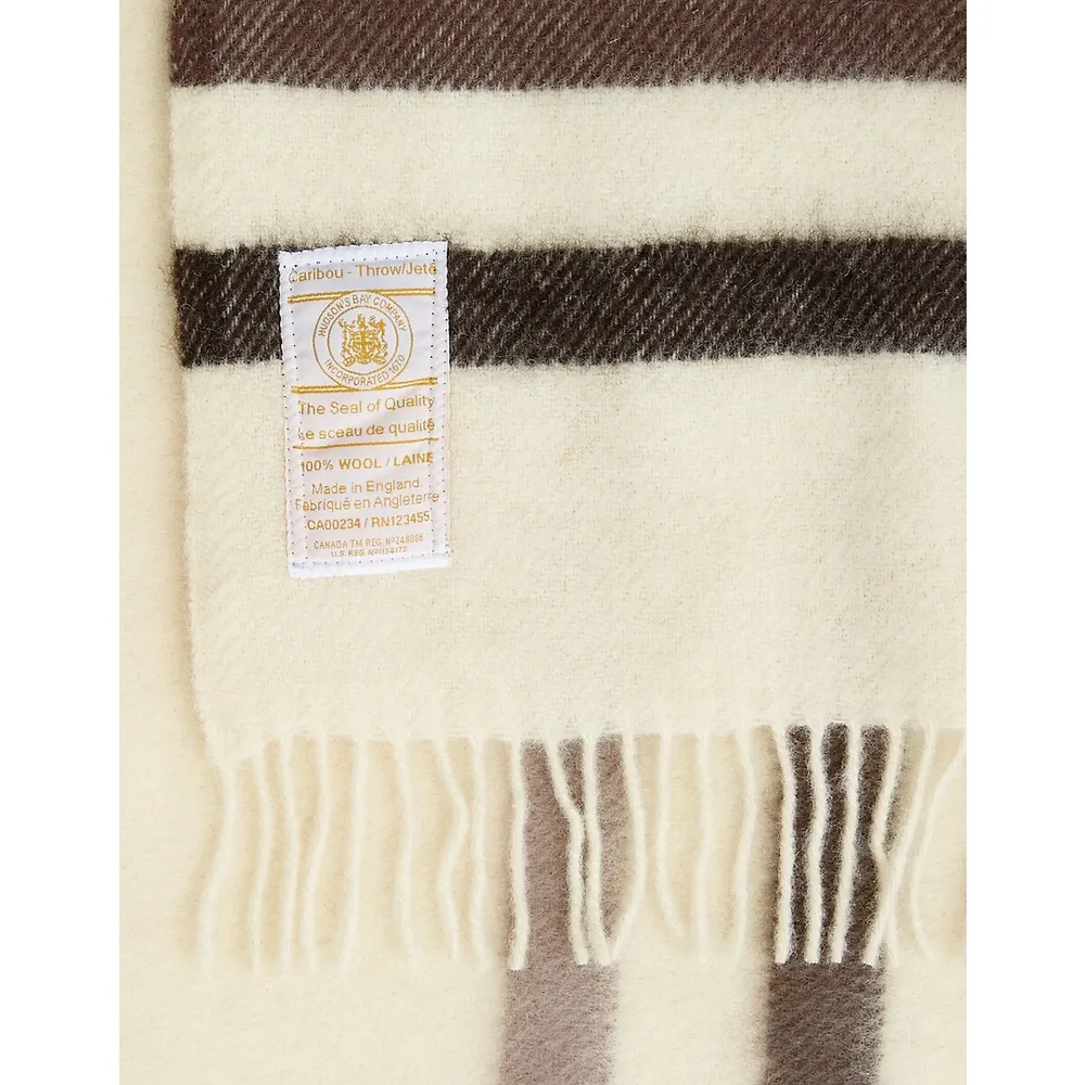 Millennium Stripe Wool Caribou Throw