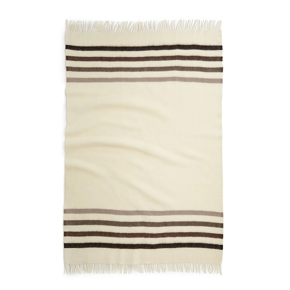 Millennium Stripe Wool Caribou Throw