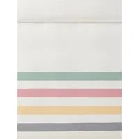 Multistripe Flannel 3-Piece Duvet Cover Set