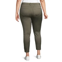 Plus Cotton-Blend Skinny-Fit Pants