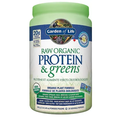 RAW Organic Protein & greens Vanilla, 550g
