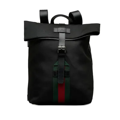 Pre-loved Web Fold Over Techno Backpack