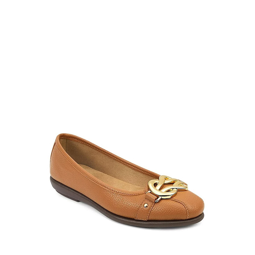 Big Bet Buckle Ballet Flats