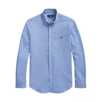 ​Slim-Fit Gingham Stretch-Poplin Shirt