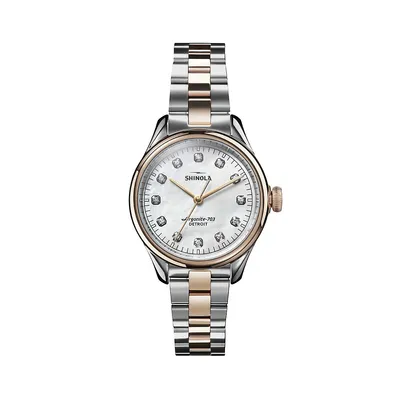 The Vinton Polished Stainless Steel Bracelet Watch S0120224036