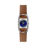 The Bike Lock Stainless Steel & Leather Strap Analog Watch​ S0120242280