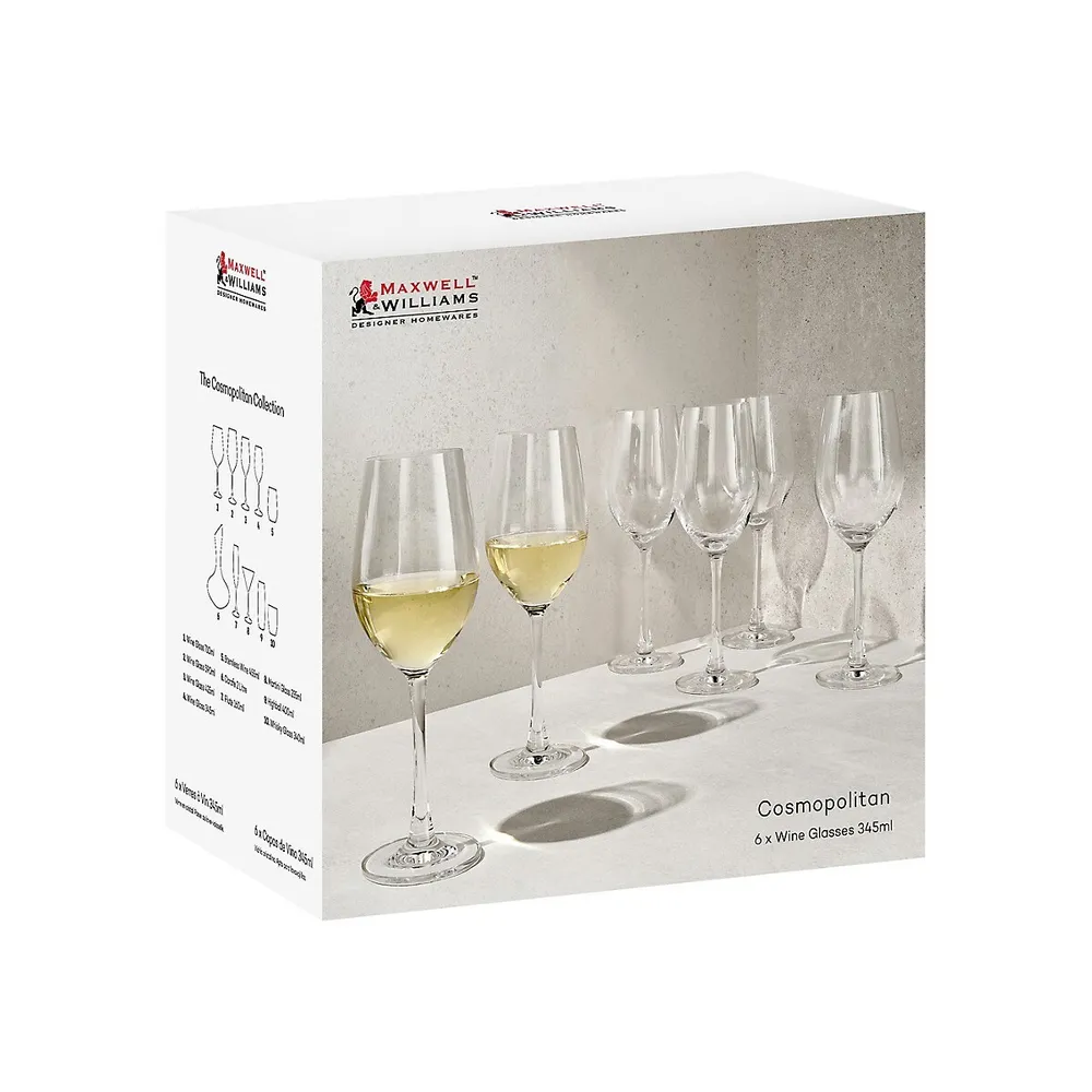 Cosmopolitan Set Of 6 Wine Glasses