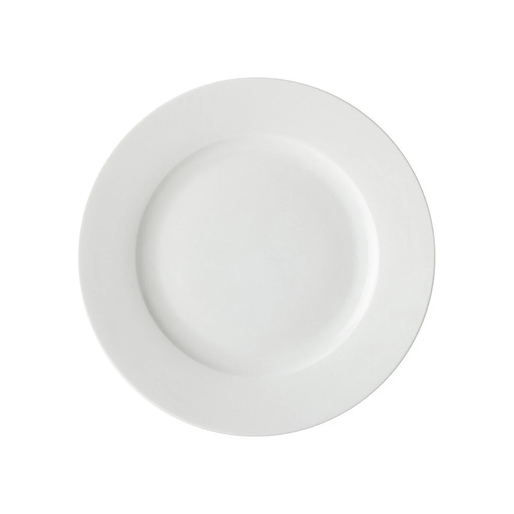 Assiette plate à bordure White Basics