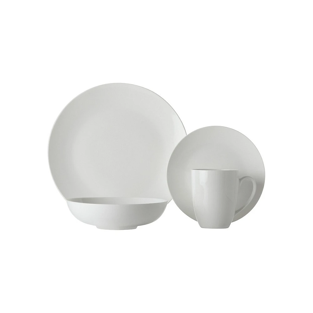 White Basics Fitz 16-Piece Dinner Set