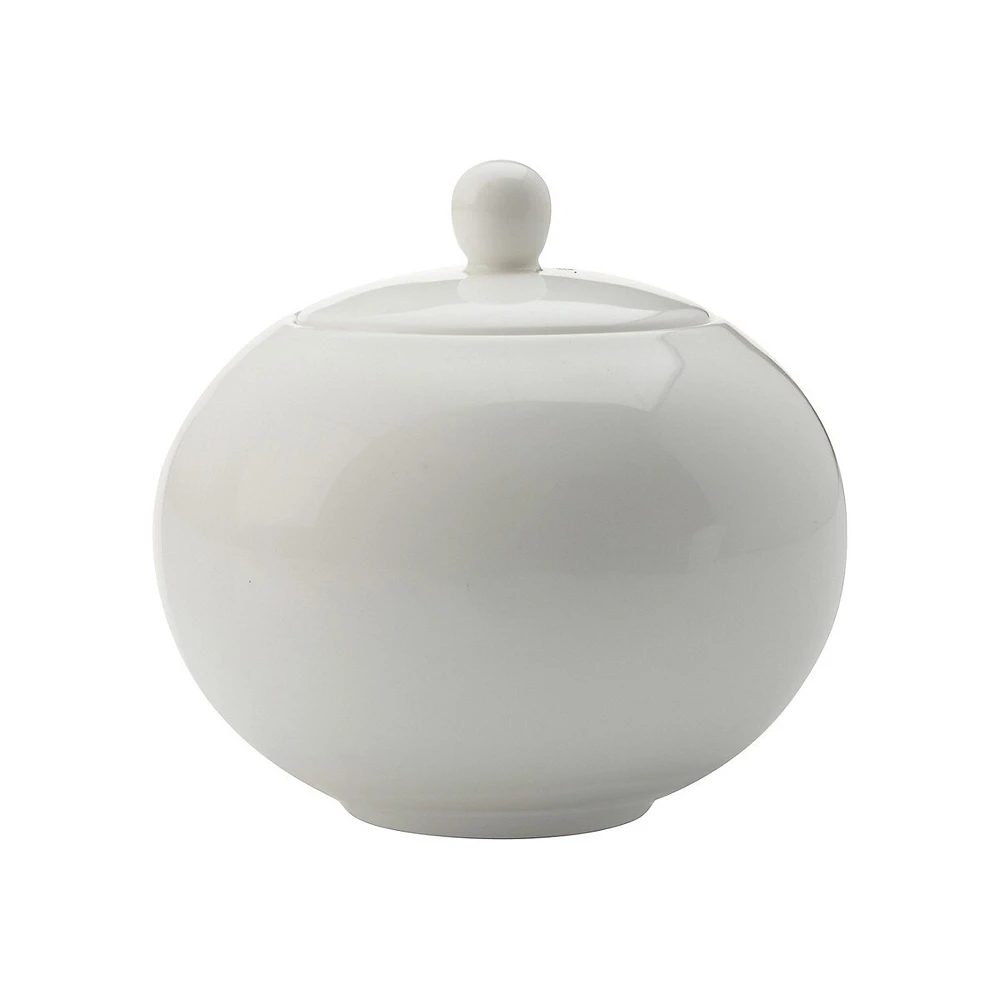 White Basics Covered Sugar Bowl