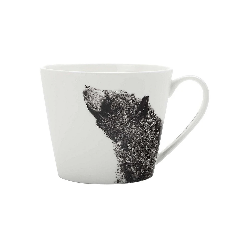 Marini Ferlazzo Black Bear Bone China Mug