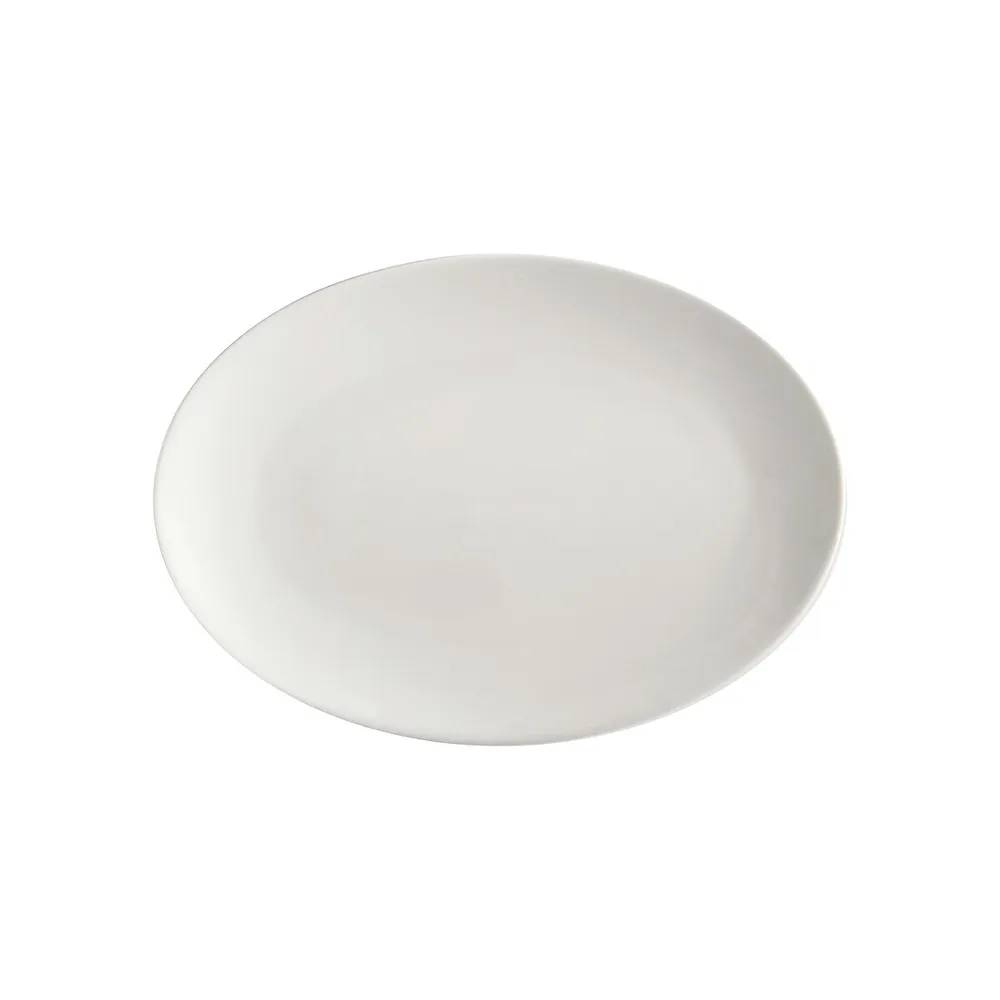 White Basics Oval Plate