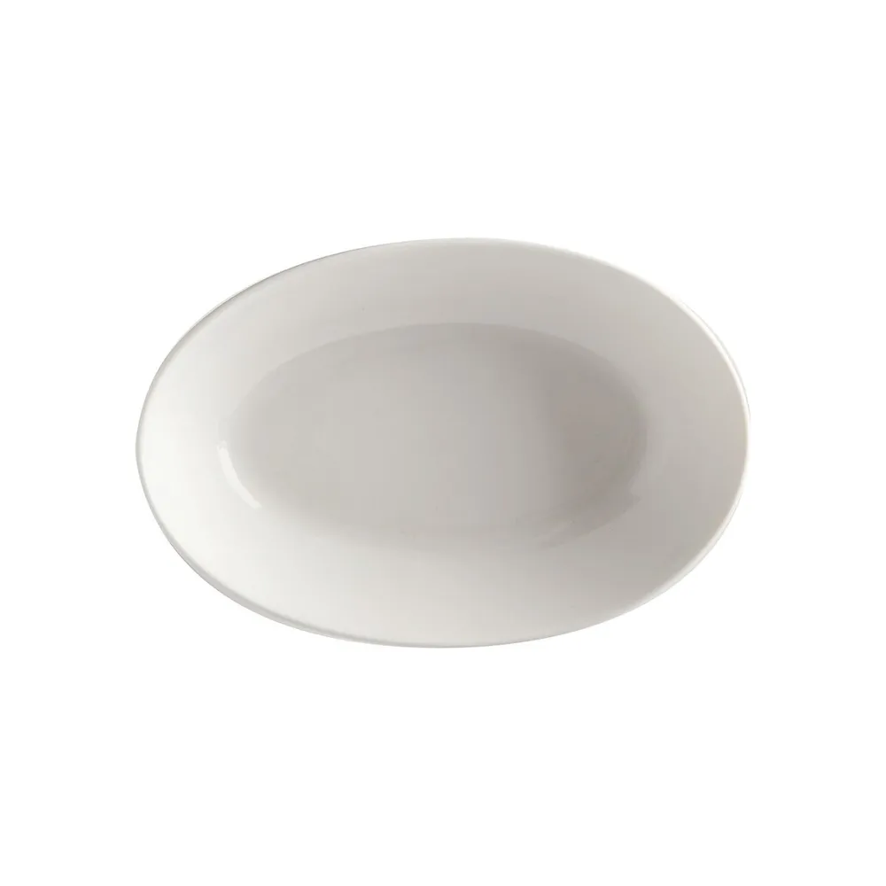 White Basics Oval Bowl