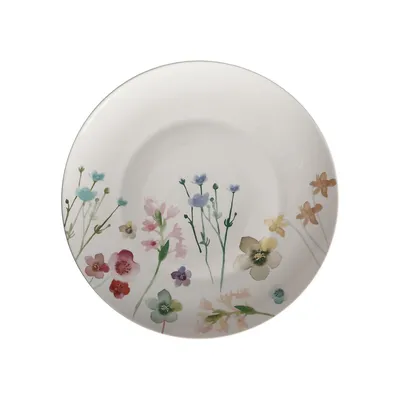 Assiette plate en porcelaine fleurie Wildwood