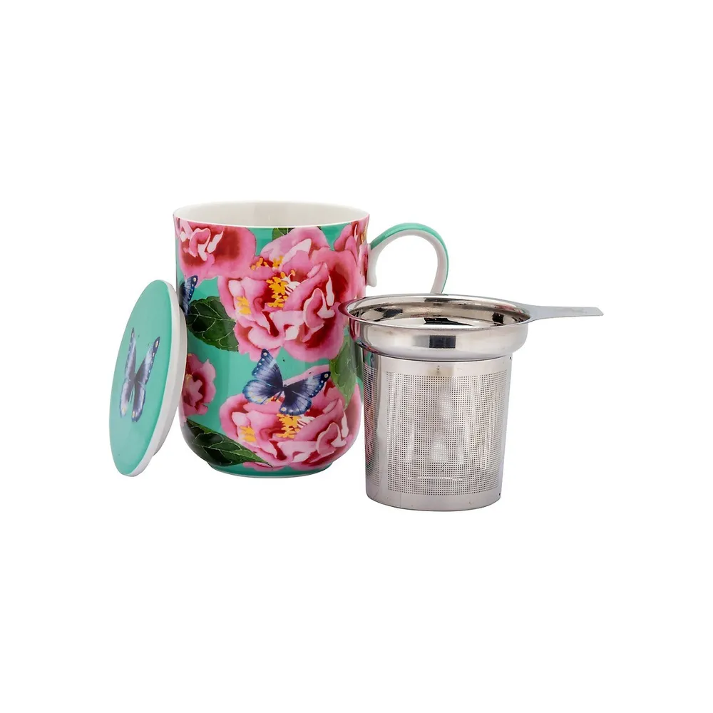 Posey 3-Piece Mug, Lid & Infuser Set