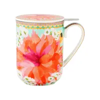 Dahlia Daze Lidded Mug With Infuser