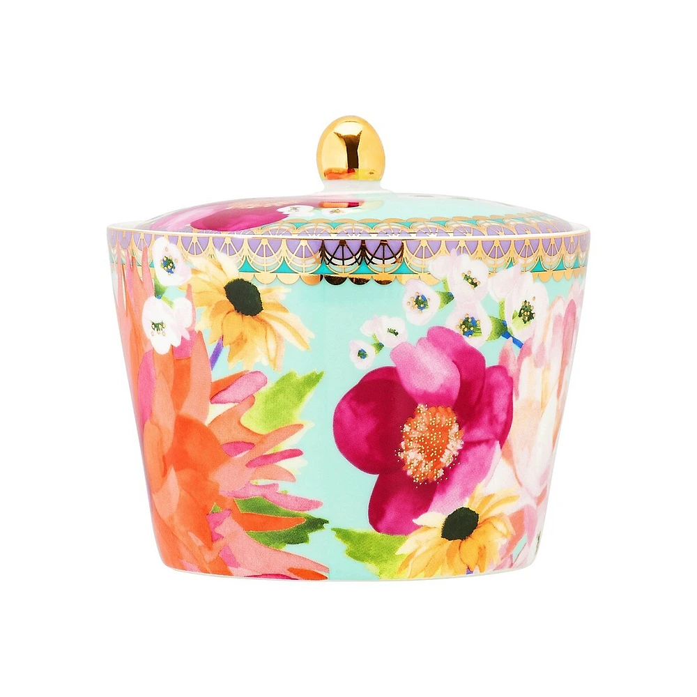 Dahlia Daze Porcelain Sugar Bowl