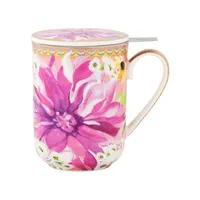 Dahlia Daze Lidded Mug With Infuser