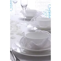 Assiette plate en porcelaine tendre Cashmere