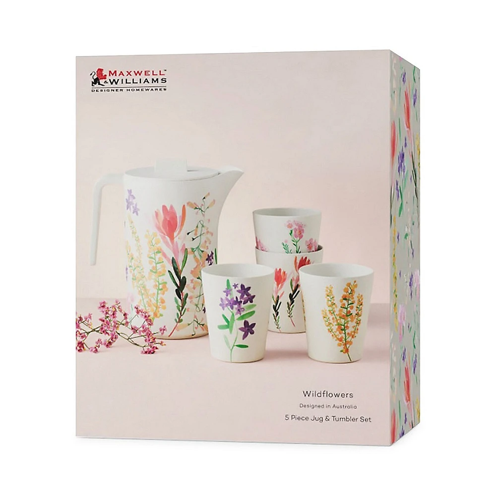 Wildflower Jug & Tumbler 5 Piece Set