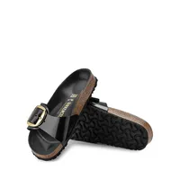 Madrid Big Buckle High Shine Slide Sandals