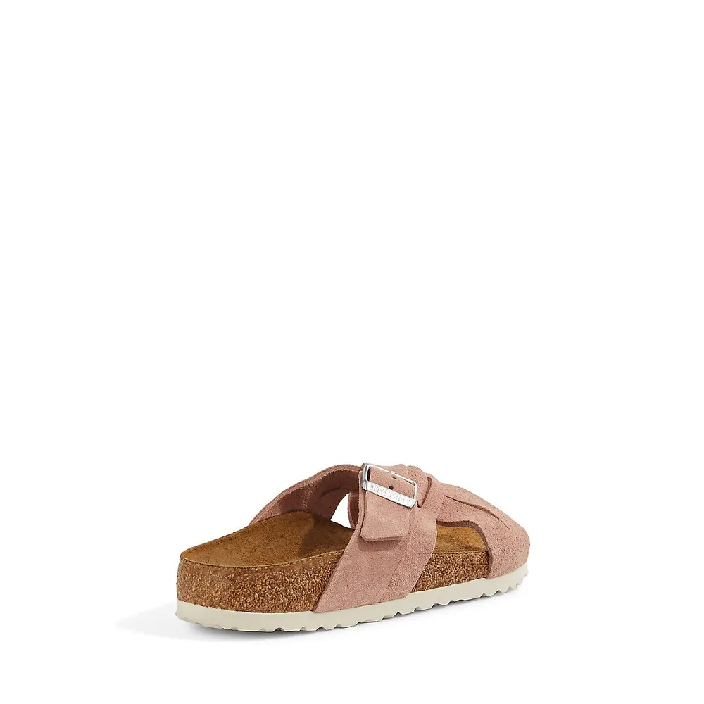 Unisex Lugano Soft Footbeded Cross-Strap Slide Sandals