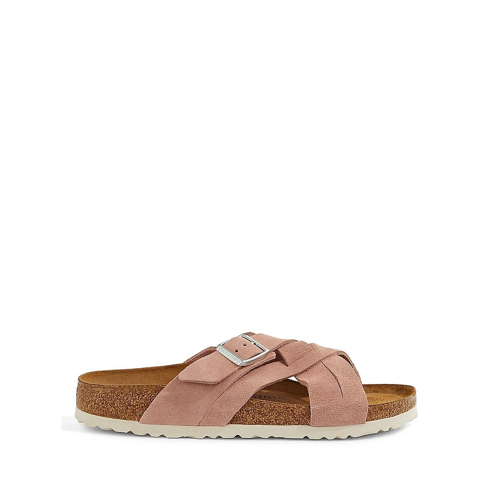 Unisex Lugano Soft Footbeded Cross-Strap Slide Sandals