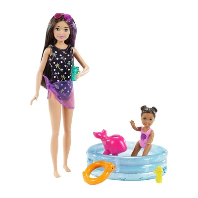 Barbie Family Skipper Babysitters Inc Dolls & Playset With Pool