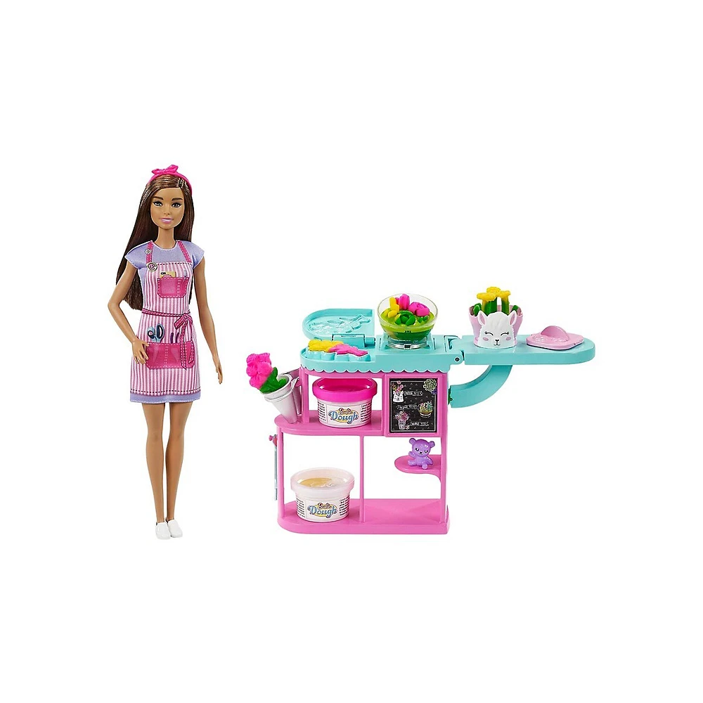 Barbie Florist Doll & Playset with Flower-Making Station, Molds