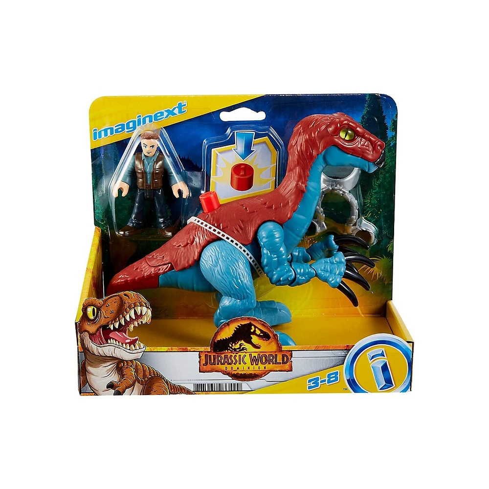 Ensemble Therizinosaurus et Owen du Monde jurassique de Fisher-Price x Imaginext