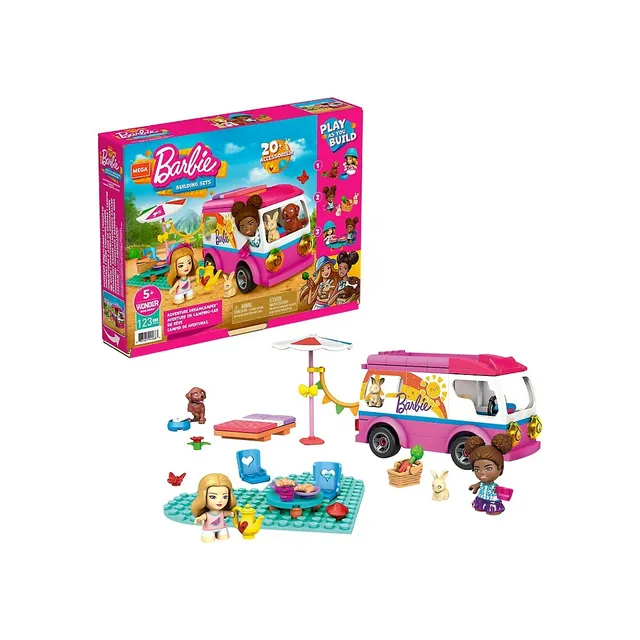 Mega Construx Barbie Convertible Beach Adventure, Building Toys for Kids