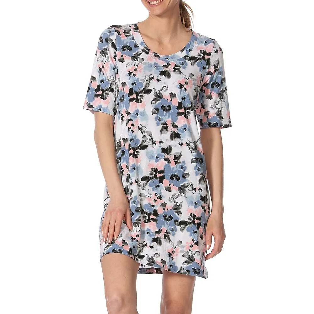 Sunny Floral Scoopneck Sleepshirt